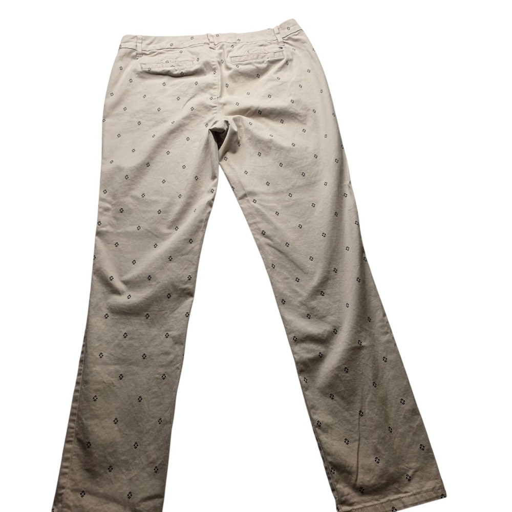 Tommy Hilfiger Chino Khaki Pants with Navy Design Women's Size 6 - Picture 2 of 13